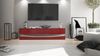 Vladon Lowboard City, TV-Kommode mit Sockelelement, 1 offenem Fach und 3 Schubkästen, Weiß matt/Bordeaux Hochglanz (178 x variabel x 39 cm) Bild 2