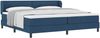 vidaXL Boxspringbett mit Matratze mit Kopfteil Blau 200 x 200 cm Stoff 3340051 Bild 2
