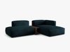 Micadoni Ecksofa Martina 2-Sitzer mit Couchtisch Rechts Samt Tiefes Petrol Bild 2