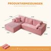 LITBIRD Sofa Modulares L-förmiges Ecksofa mit Schlaffunktion, 272 x 175 x 61 cm, 1 Teile, Rahmenloses Schlafsofa mit symmetrischem Doppelsitz, montagefrei Bild 2
