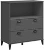 Bücherschrank, Bücherregal VIKEN Anthrazit 80 x 40 x 90 cm Holzwerkstoff Bild 2