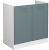 Küchenfront R-Line Blau-Grau 79.2 x 71.3 cm Möbelfront für den Spülenunterschrank Vicco Bild 5