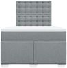 vidaXL Boxspringbett mit Matratze Hellgrau 120x190 cm Stoff 3290441 Bild 4