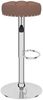 Barhocker KENTR höhenverstellbar 2er Set Braun Stoff | Barstühle drehbar Küchenhocker Thekenhocker für Küche Hausbar Bild 5