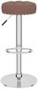 Barhocker KENTR höhenverstellbar 2er Set Braun Stoff | Barstühle drehbar Küchenhocker Thekenhocker für Küche Hausbar Bild 4