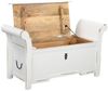 baario Sitztruhe Truhenbank ADNA weiss, Sitztruhe Holz Stauraum massiv Mangoholz Bild 3