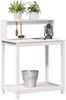 vidaXL Pflanztisch mit Ablagen Weiß 82,5x50x109,5 cm Massivholz Kiefer 832408 Bild 4