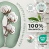 sei Design Stillkissenbezug 100% Baumwolle passend für Stillkissen XXL, Bezug für Schwangerschaftskissen, Seitenschläferkissen 190x30 cm, mit Reißverschluss, waschbar und Schadstoffgeprüft Bild 3