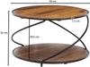 Couchtisch 58 x 58 x 35 cm Sheesham Massivholz / Metall Sofatisch Rund, Design Wohnzimmertisch Kaffeetisch Massiv, Kleiner Tisch Beistelltisch Wohnzimmer Modern mit Stauraum Bild 4