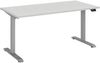 Schreibtisch >e-desk< in platingrau/alu - 160x72x80 (B/H/T) elektrisch verstellbar Bild 2