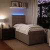 vidaXL Boxspringbett mit Matratze Hellgrau 90x190 cm Samt 3293086 Bild 4