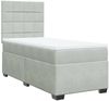 vidaXL Boxspringbett mit Matratze Hellgrau 90x190 cm Samt 3293086 Bild 5