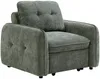 Vente-unique - POBAVA Sessel Stoff Grün - B 97 cm x H 90 cm x L 104 cm Bild 2
