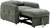Vente-unique - POBAVA Sessel Stoff Grün - B 97 cm x H 90 cm x L 104 cm Bild 3