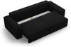 Micadoni Schlafsofa Jodie 3-Sitzer Strukturierter Stoff Schwarz Bild 4