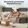 skølm 'Vanaheim' Sofa 2 Sitzer mit 2 Kissen, Cloud Sofa beige, Vollschaumcouch mit Federkern und Vakuum-Kompression, kein Aufbau erforderlich Bild 4