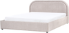 Bett mit Stauraum QUILLIEN Chenillegewebe Taupe 160 x 200 cm Bild 4