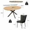 Jiexi Essgruppe Tisch-und Stuhlset, Ausziehbarer Esstisch (110-150 cm) mit 4-6 Stühlen Bild 3