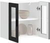 vidaXL Küchen-Hängeschrank mit Glastür Porto Schwarz 854148 Bild 5