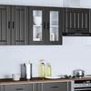 vidaXL Küchen-Hängeschrank mit Glastür Porto Schwarz 854148 Bild 3