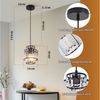 ZMH Pendelleuchte 1 Flammig E27 Hängelampe Esstisch Kristall Schwarz Pendellampe, ohne Leuchtmittel, Modern Pendellampe Höhenverstellbar H 143cm für Küche & Esszimmer Bild 3