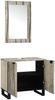 vidaXL Badezimmerschrank-Set 2 pcs Weiß Massivholz Mango 3310048 Bild 2