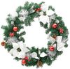 vidaXL Weihnachtskranz mit LED-Leuchten Grün 60 cm PVC 321516 Bild 3