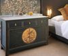 Vintage Asia Asiatische Möbelkombination Kommode Sideboard Nachttisch Nachtkästchen3-Teilig Schwarz Bild 2