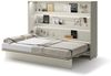 MEBLINI Schrankbett Bed Concept - BC-04 - 140x200cm Horizontal - Kaschmir - Wandbett mit Lattenrost - Klappbett mit Schrank - Wandklappbett - Murphy Bed - Bettschrank Bild 1