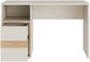 Schreibtisch >WEXLIN< 2 Schübe, Sand / Mauvella Eiche Dekor - 119,7x75,7x50,2cm (BxHxT) Bild 3