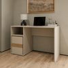 Schreibtisch >WEXLIN< 2 Schübe, Sand / Mauvella Eiche Dekor - 119,7x75,7x50,2cm (BxHxT) Bild 2