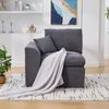 Einzelsitzsofa aus Cord mit Kissen, 101x102,5x84 cm, Dunkelgrau Bild 3