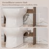 Toilettenschrank mit 2-Türschrank & 6 Offenen Fächern & Taschentuchbox Überbauschrank Grau Bild 4