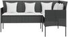 vidaXL 5-tlg. Sofagarnitur in L-Form mit Kissen Poly Rattan Schwarz 318578 Bild 4