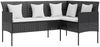 vidaXL 5-tlg. Sofagarnitur in L-Form mit Kissen Poly Rattan Schwarz 318578 Bild 3