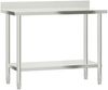 vidaXL Küchen-Arbeitstisch mit Aufkantung 110x55x93 cm Edelstahl 376458 Bild 2