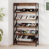 COSTWAY Bücherregal, 6-stöckiges freistehendes Lagerregal mit schräger Anzeige Bild 3