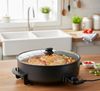 Elektrische Multipfanne 1500 W - Pizzapfanne mit Glasdeckel ø36 x 7 cm Bild 2