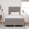 vidaXL Boxspringbett mit Kopfteil Taupe 120 x 190 cm Stoff 3339606 Bild 3