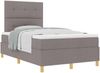 vidaXL Boxspringbett mit Kopfteil Taupe 120 x 190 cm Stoff 3339606 Bild 2