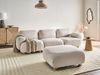 Modulsofa 3-Sitzer AMLI Cremeweiß Bouclé mit Ottomane Bild 3