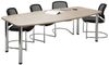 Konferenztisch KT22C 220x105cm Ahorn 4-Fuß Gestellfarbe: Chrom Bild 4