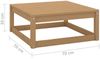 vidaXL Gartenhocker 70x70x30 cm Honigbraun Massivholz Kiefer 805673 Bild 4