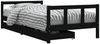 vidaXL Kinderbett mit Schubladen Schwarz 90x190 cm Massivholz Kiefer 834419 Bild 2