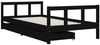 vidaXL Kinderbett mit Schubladen Schwarz 90x190 cm Massivholz Kiefer 834419 Bild 3