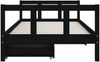 vidaXL Kinderbett mit Schubladen Schwarz 90x190 cm Massivholz Kiefer 834419 Bild 5