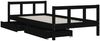 vidaXL Kinderbett mit Schubladen Schwarz 90x190 cm Massivholz Kiefer 834419 Bild 4