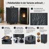 Pelletbehälter HWC-Q30 Bäume, Pelletbox Aufbewahrungsbox für z.B. Tierfutter, Rollen Füße 64x36x36cm ~ kupferfarben Bild 2