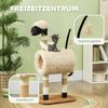 Novzep Kratzbaum Katzenbaum Schaf-Design mit Kratzpfosten, Tunnel & Spielzeug, 98 cm Bild 3