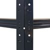 shelfplaza BLACK 200x60x30 cm Eckregal in schwarz mit 5 Böden und 175 kg Traglast pro Boden Bild 3